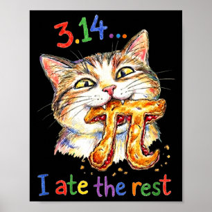 Pi-dagen 3.14 Rolig Paj Meny Poster _ Matematik Äl