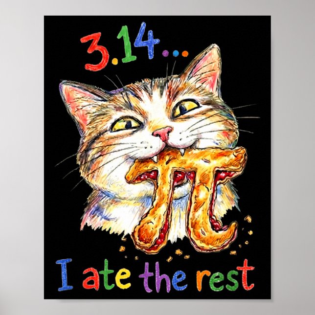 Pi-dagen 3.14 Rolig Paj Meny Poster _ Matematik Äl (Framsidan)