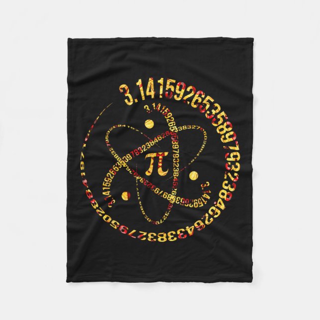Pi-dagen Atom Pi 3.14 Vetenskap Math Älskare  Fleecefilt (Framsidan)