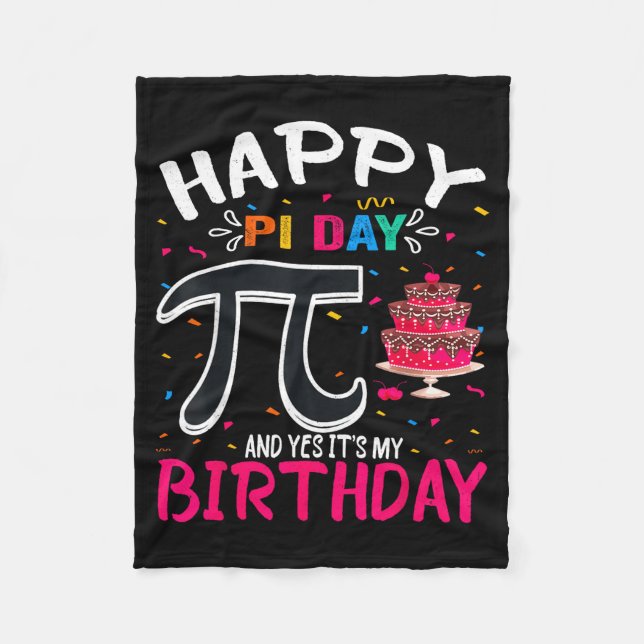 Pi-dagen Födelsedag Matematik Älskare Glad Pi-dage Fleecefilt (Framsidan)