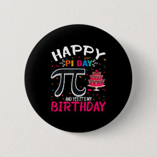 Pi-dagen Födelsedag Matematik Älskare Glad Pi-dage Knapp