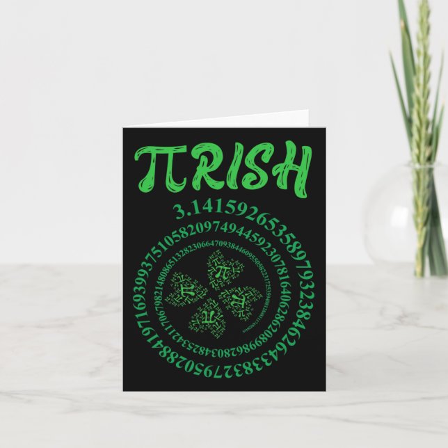 Pi-dagen Grafik Irländsk Rolig St. Patricks dag Ma Kort (Framsida)