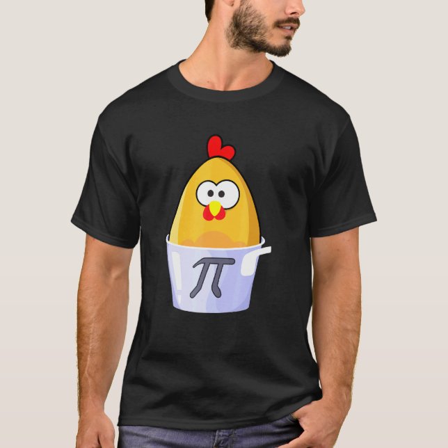 Pi-dagen Humoristisk Kyckling Pot Pie Matematik Äl T Shirt (Framsida)