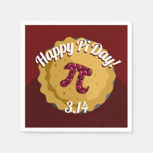 Pi-dagen i Lycklig Lustigt Paj Party Napkins Pappersservett
