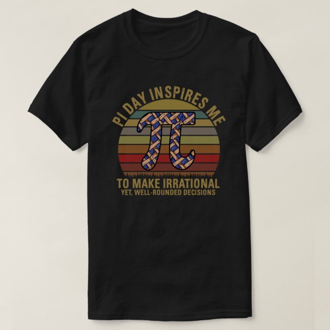 Pi-dagen inspirerar mig att göra irrationell 3,14- t shirt (Design framsida)