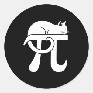 Pi-dagen Matematik Katt Nörd Komedi Lärare Elev Pi Runt Klistermärke