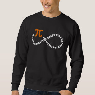 Pi-dagen Oändlighetssymbol Math Nerd Geek Oändlig Lång Ärmad Tröja