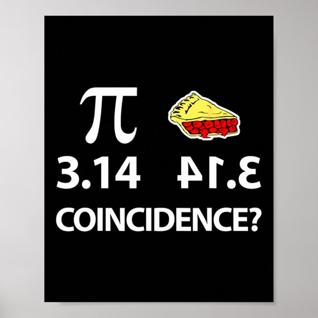 Pi-dagen Pi Baklänges Är Paj Slump  Poster (Framsidan)