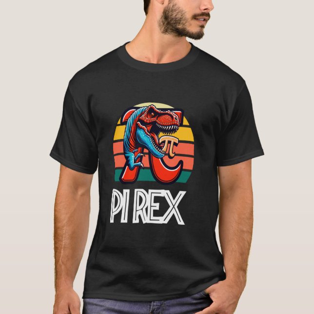 Pi-dagen Pi Rex Dinosaurie T Shirt (Framsida)