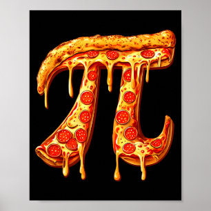 Pi-dagen Pi-symbol Pizza Rolig Matematik Mat 3.14  Poster