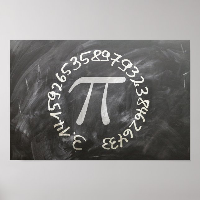 Pi-dagen PiDay Kritskrift Utbildning Poster (Framsidan)