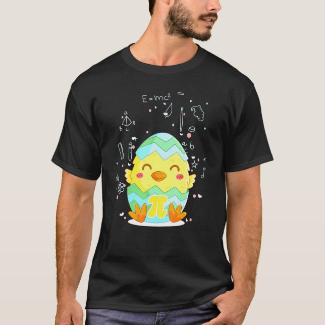 Pi-dagen Söt Kyckling Chick Älskar Math 314 I Ägge T Shirt (Framsida)
