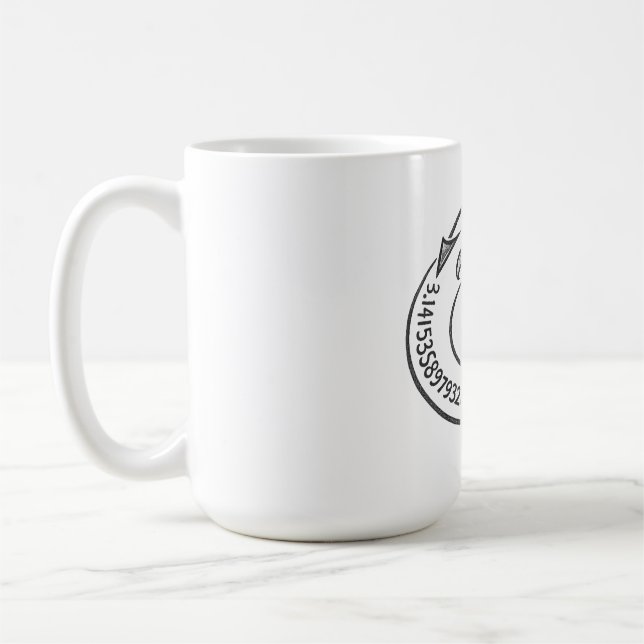Pi-dagen-symbol med siffror i kritastil – Math Pi- Kaffemugg (Vänster)