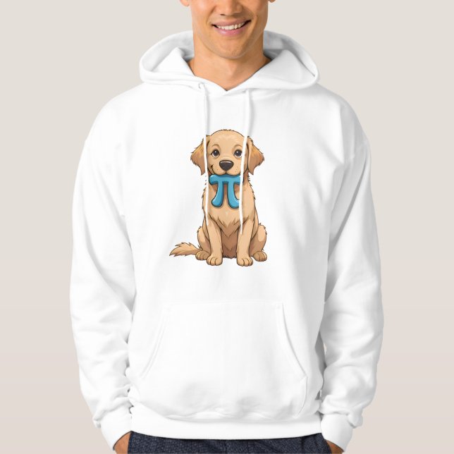 Pi-dags Hund Med Pi-symbol | Glad Pi-dag Matematik Hoodie (Framsida)