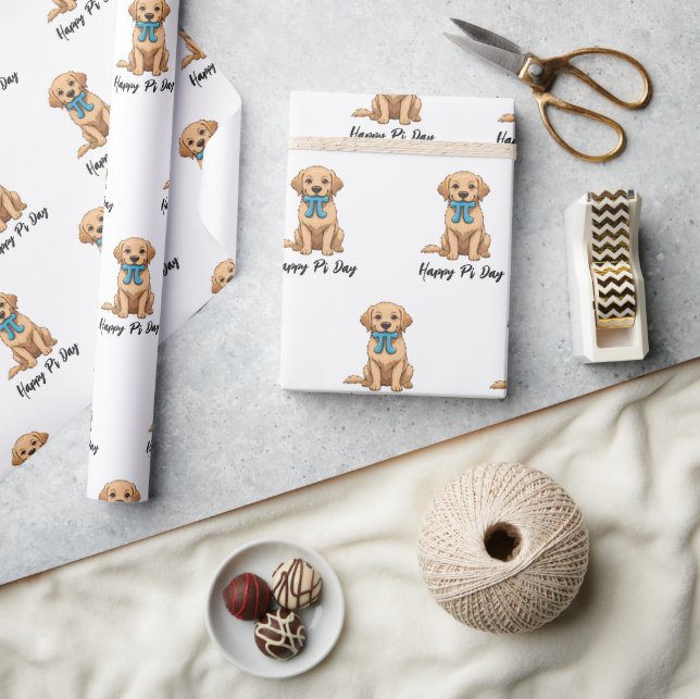 Pi-dags Hund Med Pi-symbol | Glad Pi-dag Presentpapper (Hantverk)