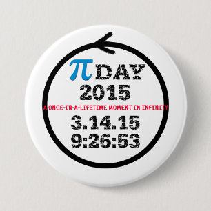 Pi Day 2015—firande-knapp Knapp