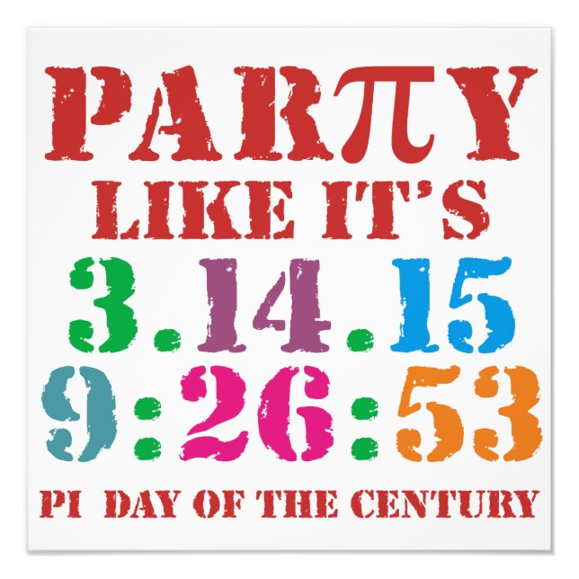 Pi day 2015 poster 3.14.15 9:26:53 Pi (Framsidan)