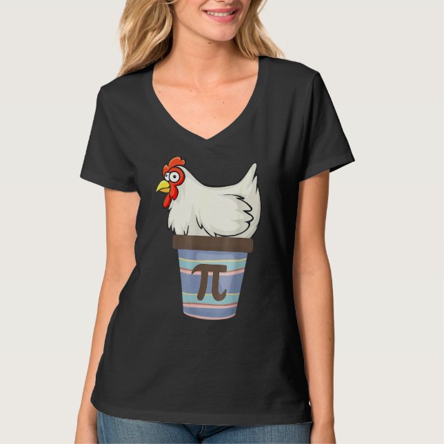 Pi Day 2022 Math Mathematics Chicken Pot Paj Outf T Shirt (Framsida)
