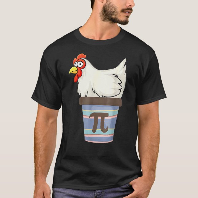 Pi Day 2022 Math Mathematics Chicken Pot Paj Outf T Shirt (Framsida)