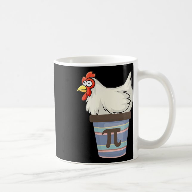 Pi Day 2025 Math Älskare Mathematics Chicken Pot P Kaffemugg (Höger)
