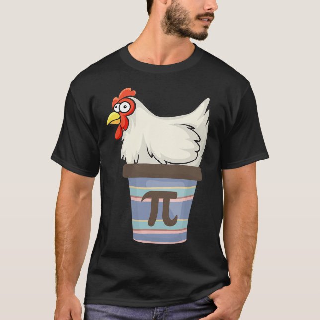 Pi Day 2025 Math Älskare Mathematics Chicken Pot P T Shirt (Framsida)