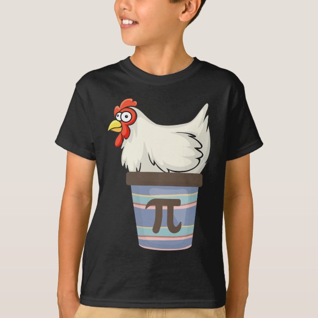 Pi Day 2025 Math Älskare Mathematics Chicken Pot P T Shirt (Framsida)
