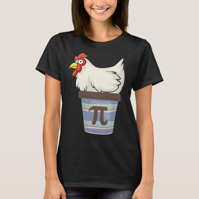 Pi Day 2025 Math Älskare Mathematics Chicken Pot P T Shirt (Framsida)