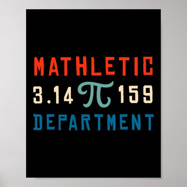 Pi Day 2025 Math Älskare Mathematics Mathletic Dep Poster (Framsidan)