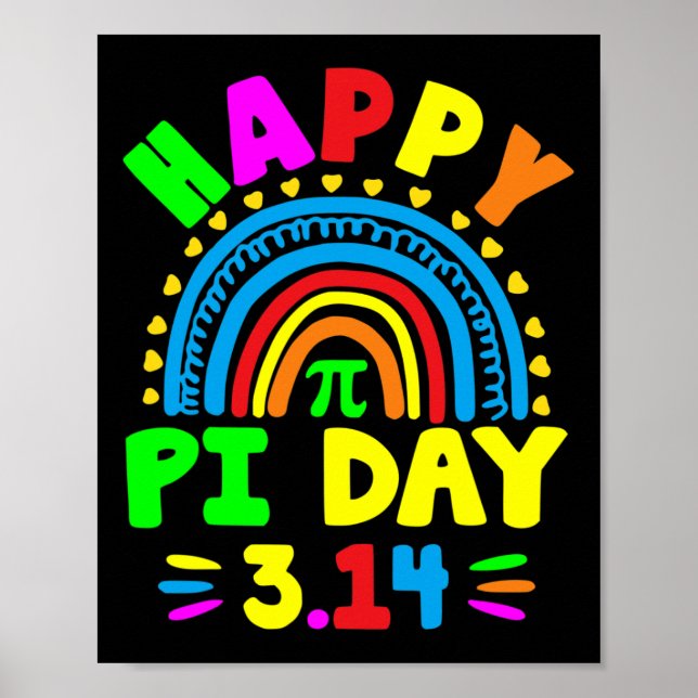 Pi Day 2025 Pi Day Rainbow Poster (Framsidan)