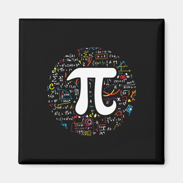 Pi Day 3.14159 Pi Symbol Science and Math Teacher Magnet (Framsidan)