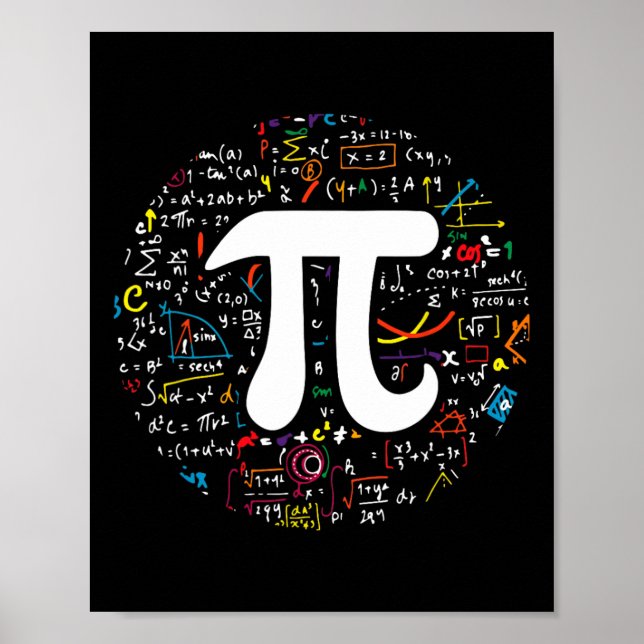 Pi Day 3.14159 Pi Symbol Science and Math Teacher Poster (Framsidan)