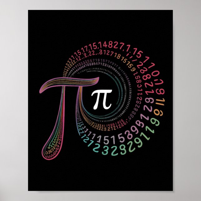 Pi Day 3.14159 Pi Symbol Science and Math Teacher Poster (Framsidan)