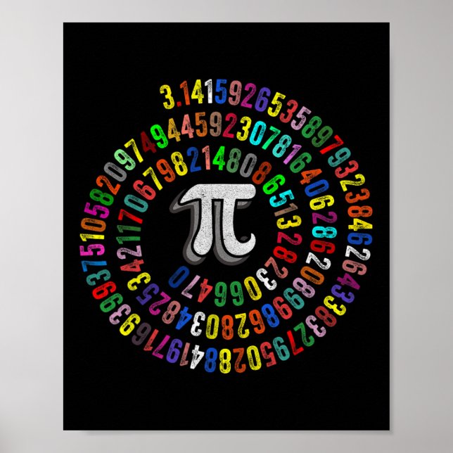 Pi Day 3.14159 Pi Symbol Science and Math Teacher Poster (Framsidan)