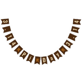 Pi Day 3.14 Bunting Banner Vimplar