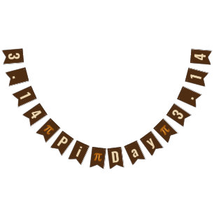 Pi Day 3.14 Bunting Banner Vimplar