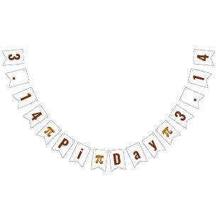 Pi Day 3.14 Bunting Flaggor