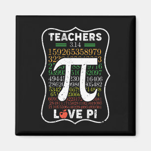 Pi Day 3.14 Lärare Kärlek Pi Math Lärare Gift- Magnet