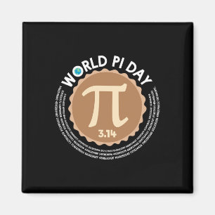 Pi Day - 3.14 March 14 - Math Geometry Nerd - Paj Magnet