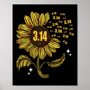 Pi Day 3.14 Nummersymbol för matematiklärare Poster