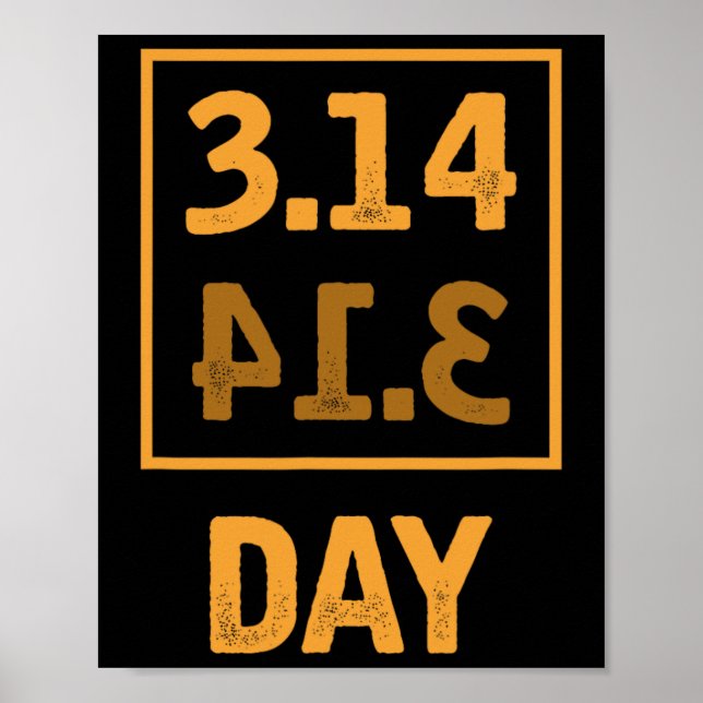 Pi Day - 3.14 = Paj Byckwards-sammanträffande Poster (Framsidan)