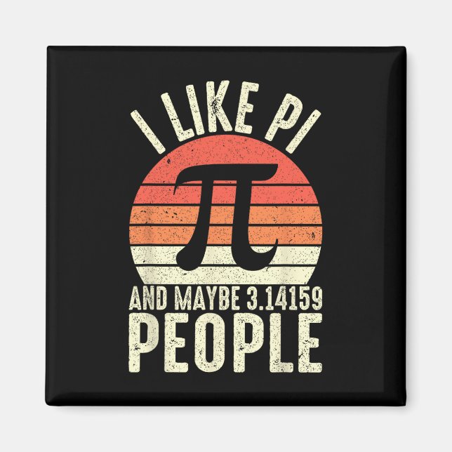 Pi Day 3.14 Pi-symbol - jag tycker om Pi och kansk Magnet (Framsidan)