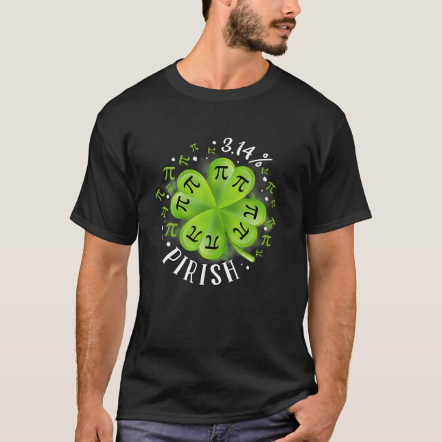 Pi Day 3,14% Pirish Funny St Patricks Math Geek T Shirt (Framsida)