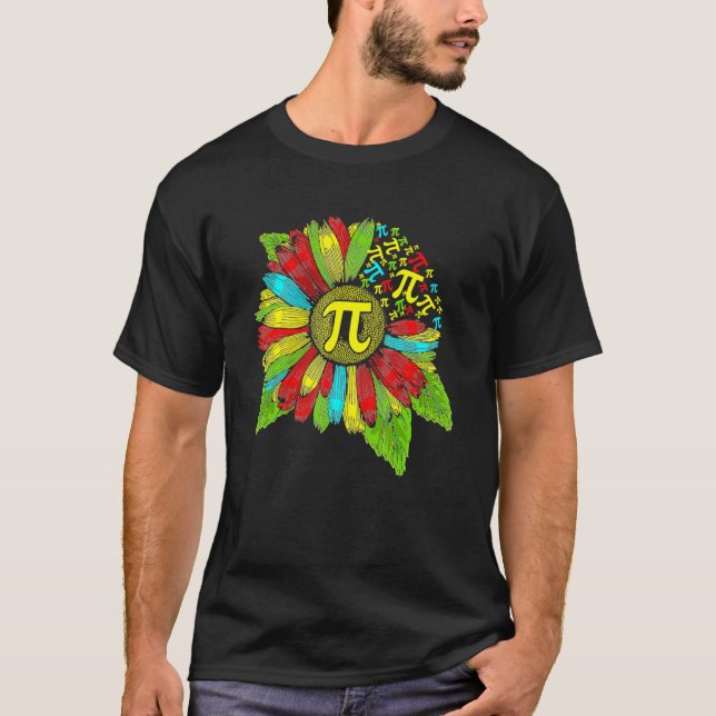Pi Day 3 14 Sunflower Symbol Math Lovers Geek Nerd T Shirt (Framsida)