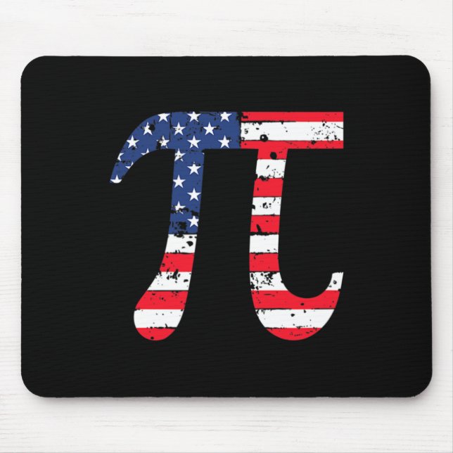 Pi Day American Flagga Patriotic Math Nerd 3.14 Fu Musmatta (Framsidan)