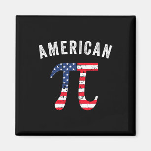 Pi Day American Flagga Patriotic Math Nerd 3.14 ju Magnet