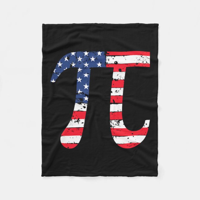 Pi Day American Flagga Patriotic Math Nerd Geek 3. Fleecefilt (Framsidan)