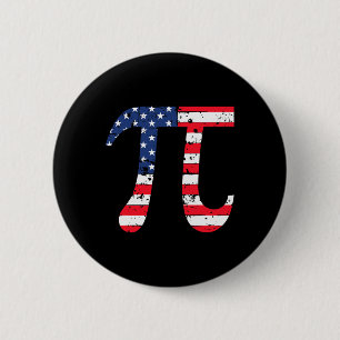 Pi Day American Flagga Patriotic Math Nerd Geek 3. Knapp