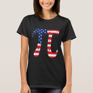 Pi Day American Flagga Patriotic Math Nerd Geek 3. T Shirt