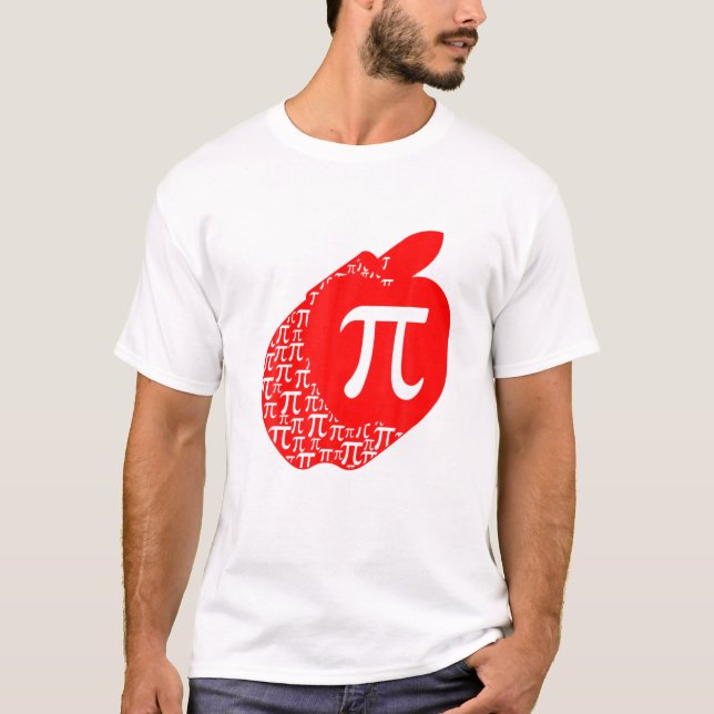 Pi Day Apple Pi Math Teacher 3.14 Math Geek Major T Shirt (Framsida)