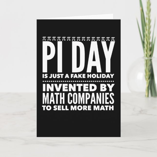 Pi Day är en fake-Helgdag - Math Kort (Framsida)